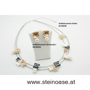 Mode-Collier Spirale & Perle